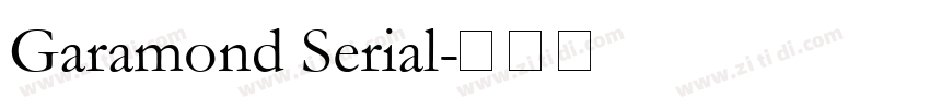 Garamond Serial字体转换